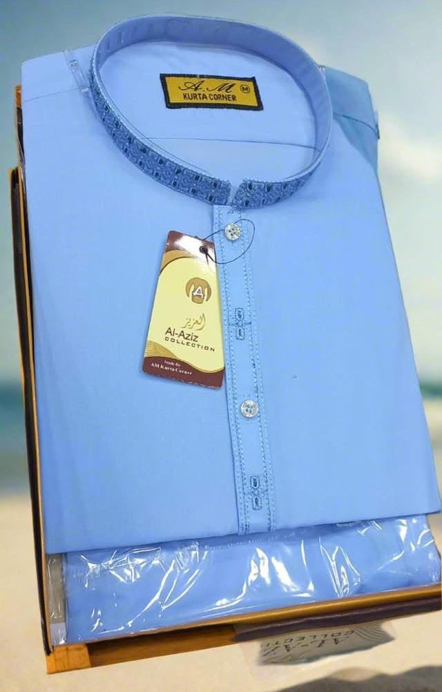 Sky Blue Shalwar Kameez