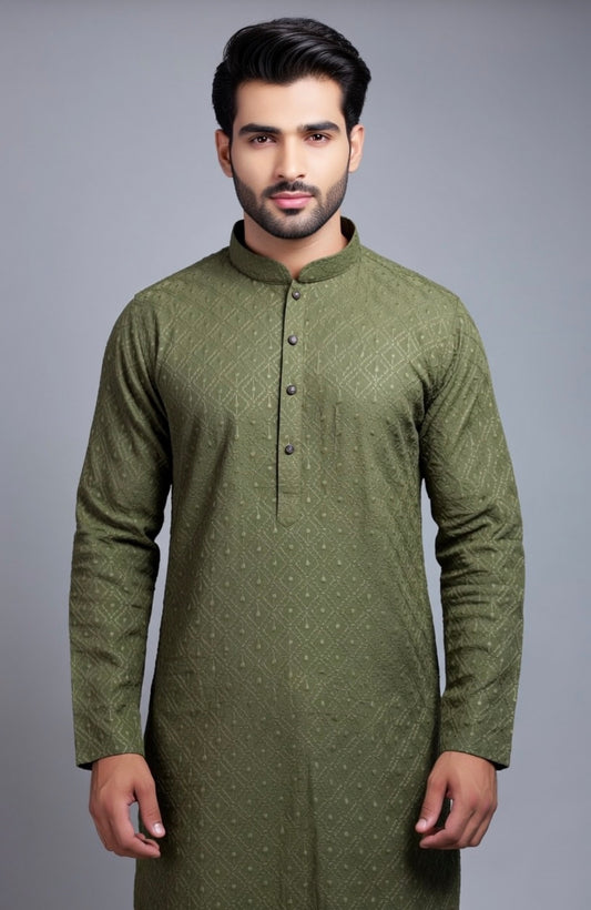 Olive Kari Kurta
