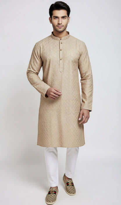 Beige Gold Chicken Kari Suit