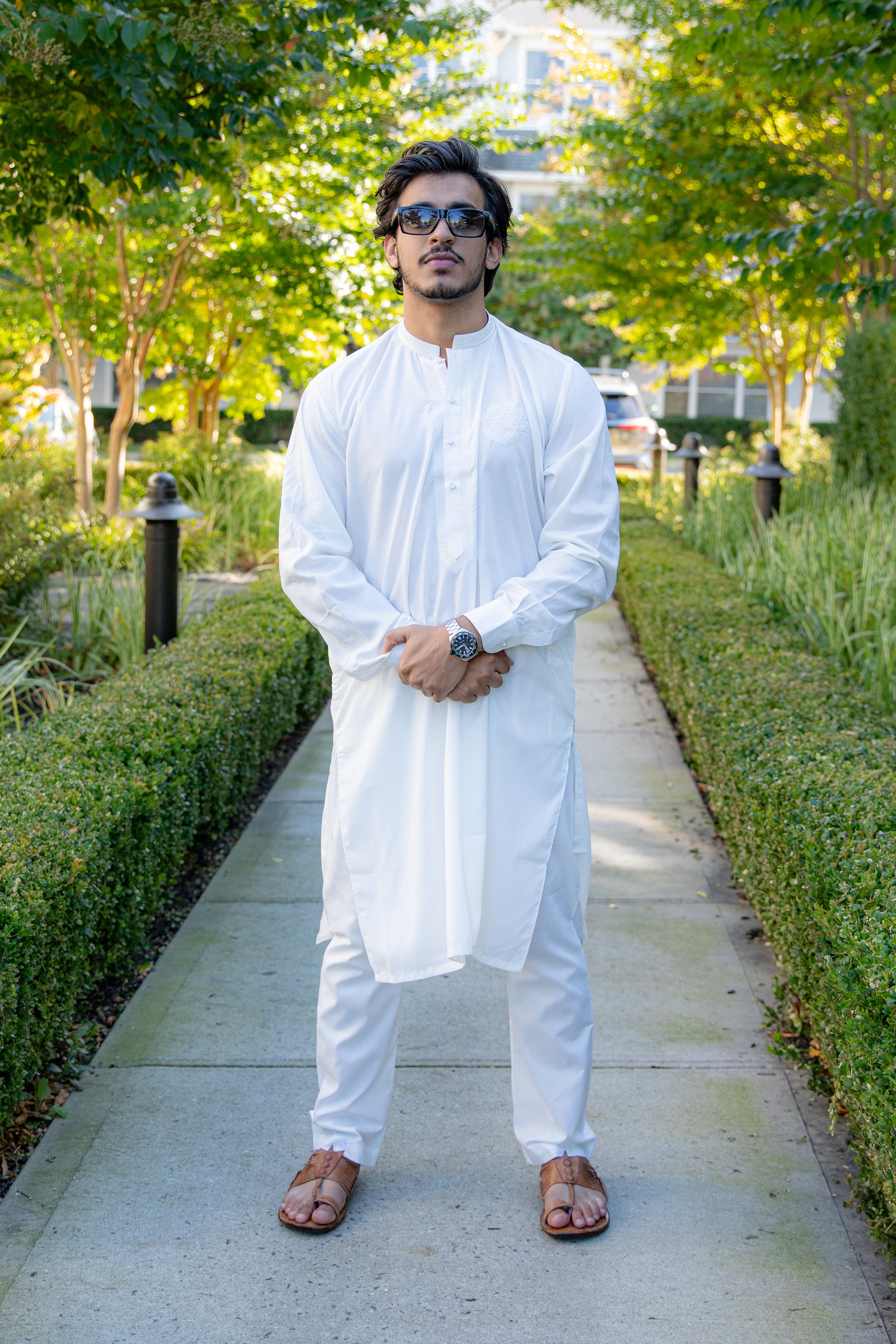 White Kinara Shalwar Kameez