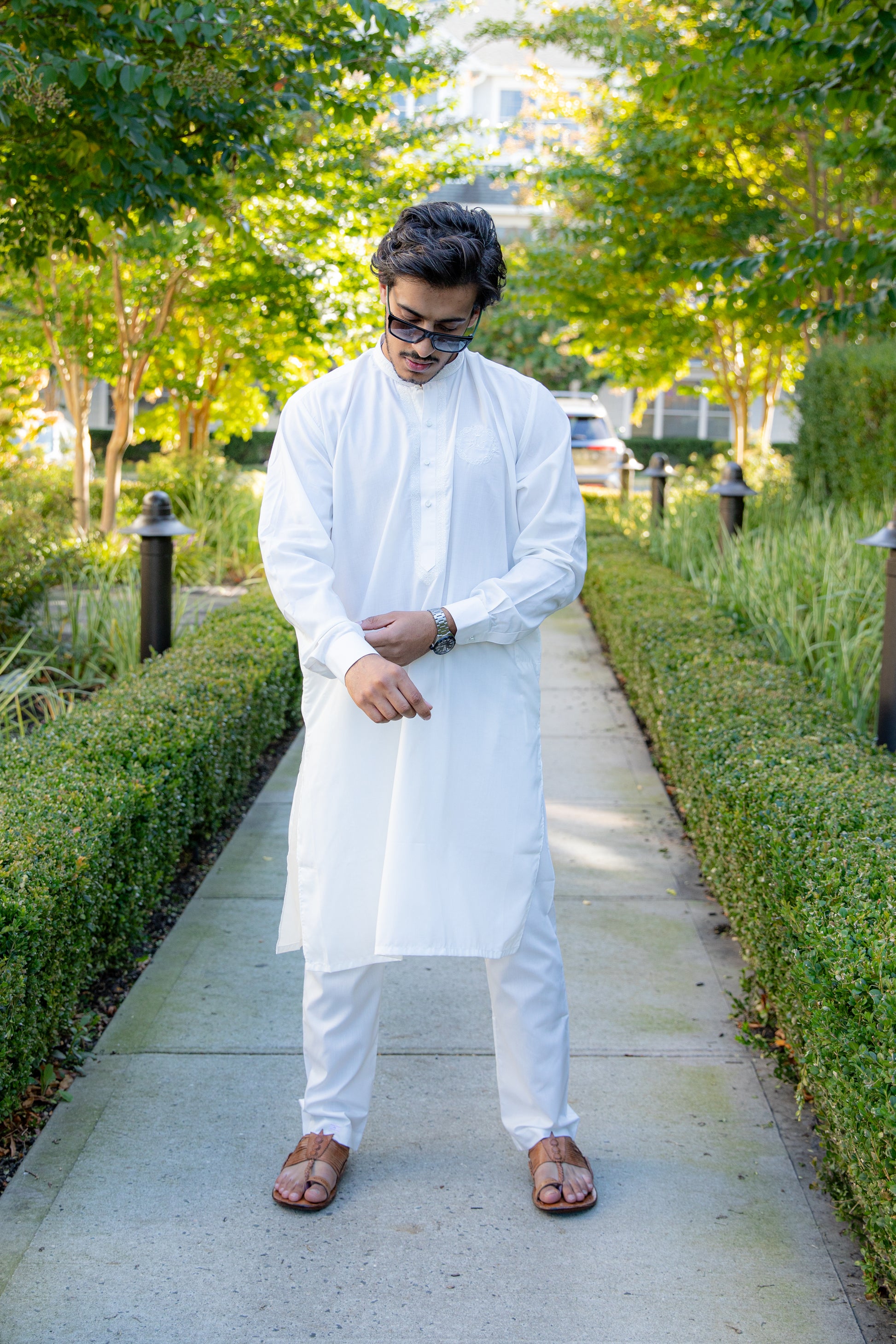 White Kinara Shalwar Kameez