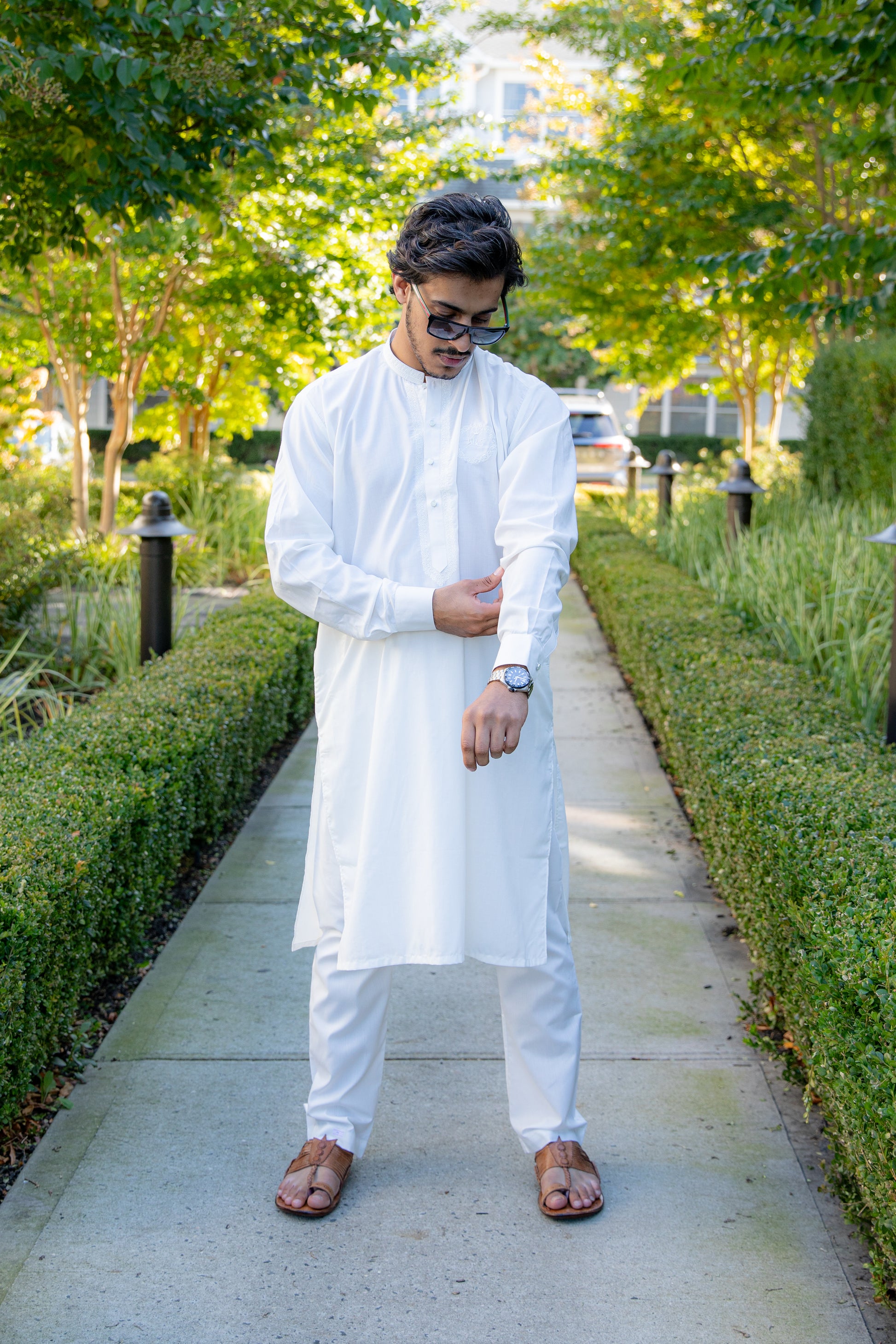 White Kinara Shalwar Kameez
