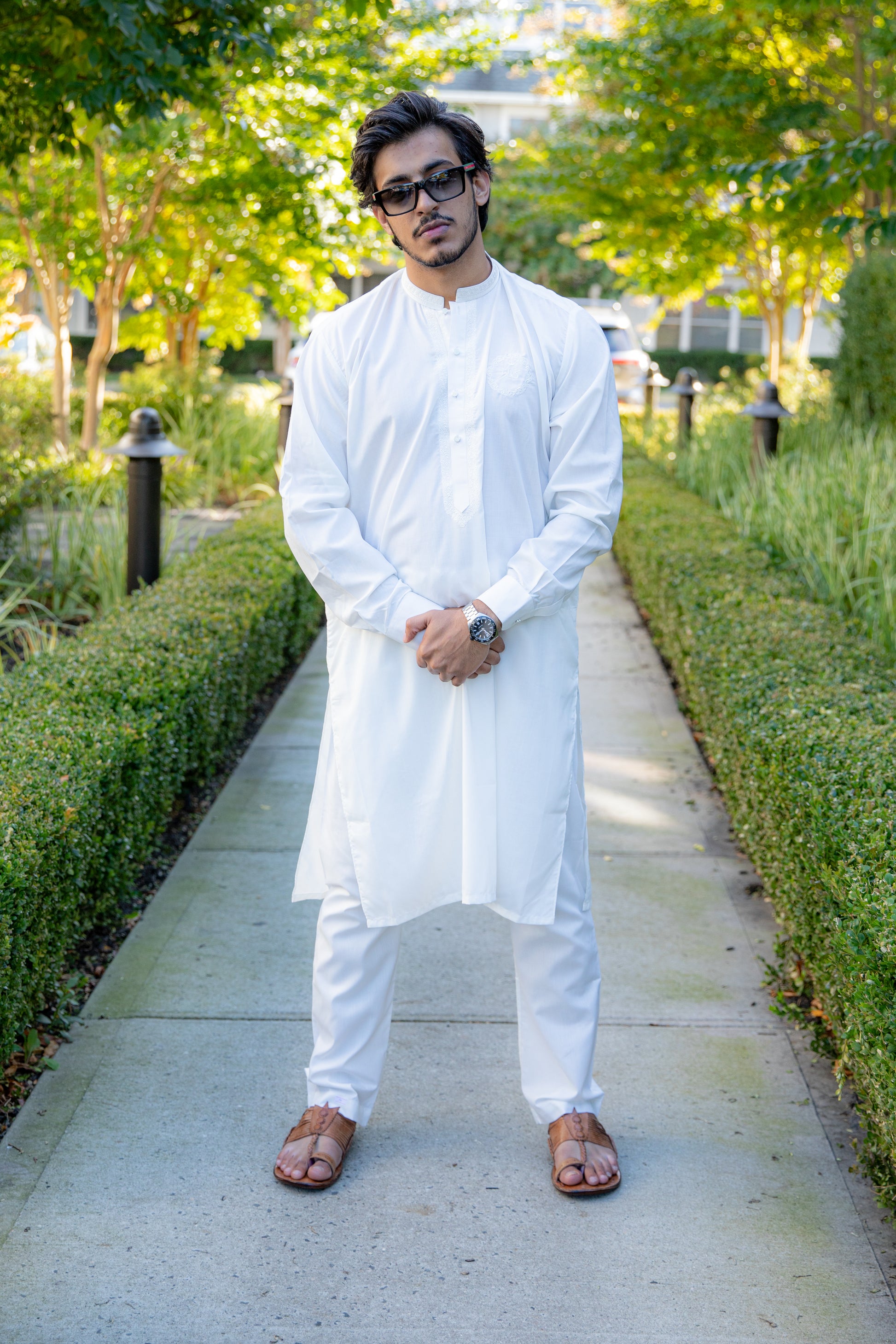 White Kinara Shalwar Kameez