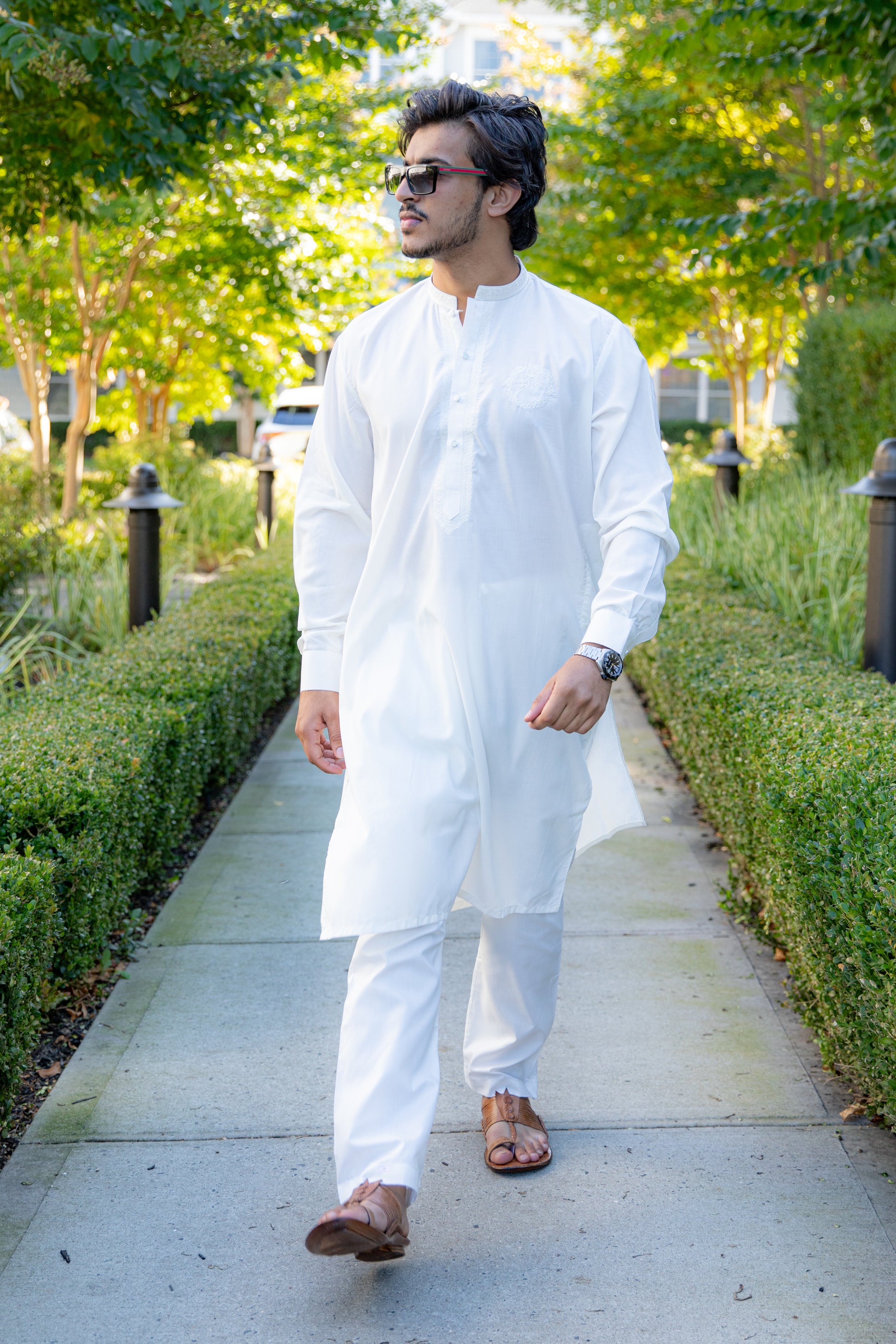 White Kinara Shalwar Kameez