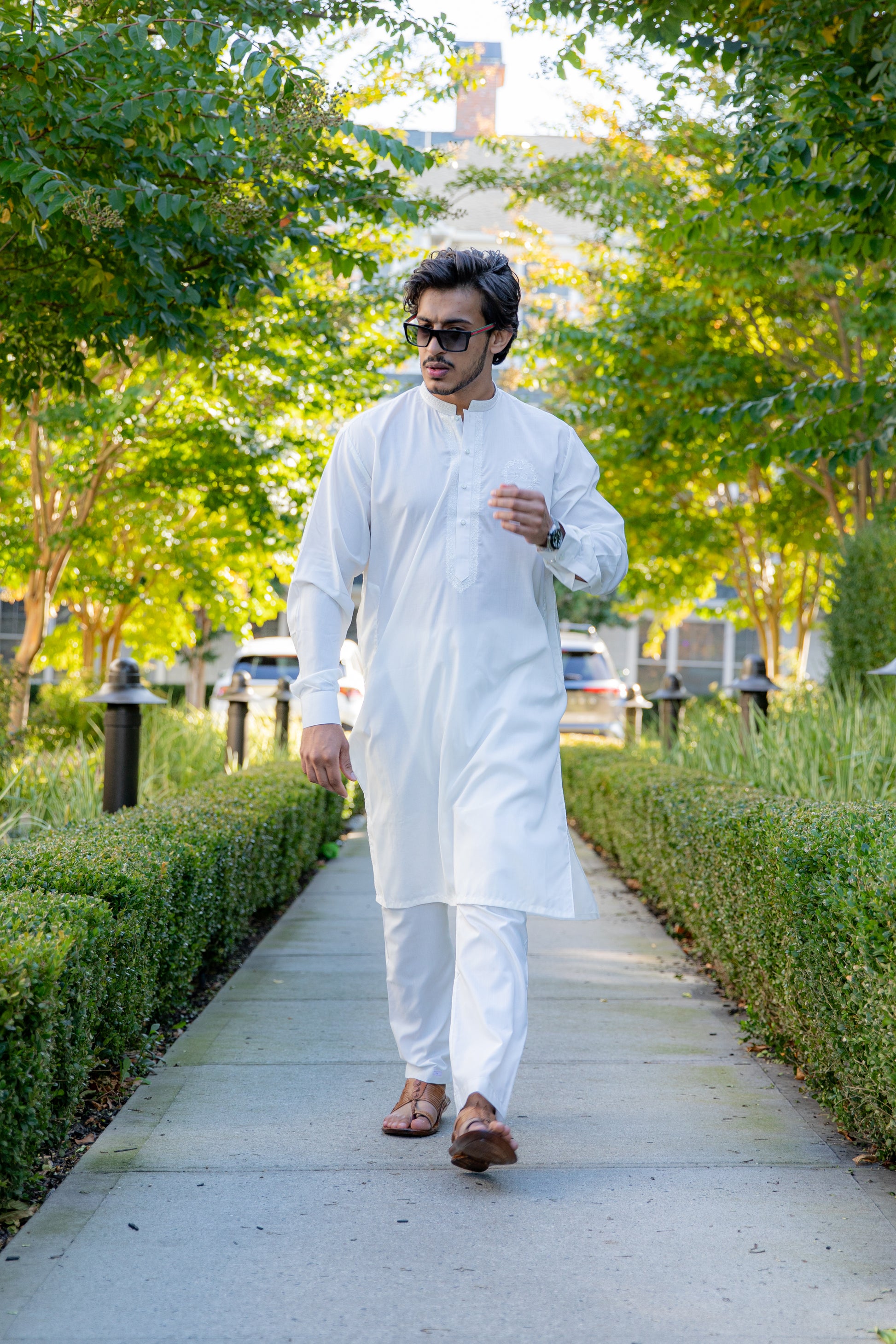 White Kinara Shalwar Kameez