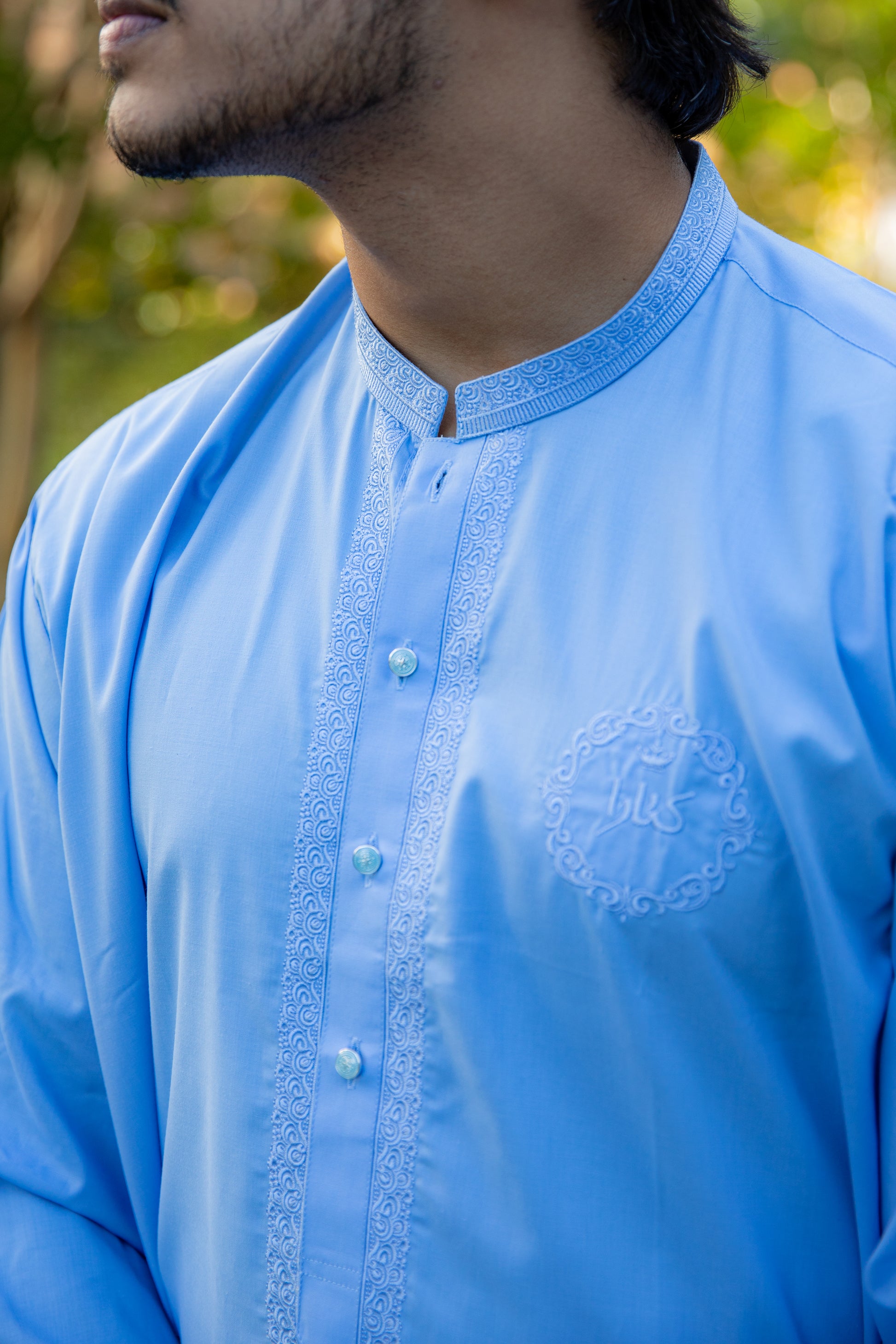 Sky Blue Kinara Shalwar Kameez