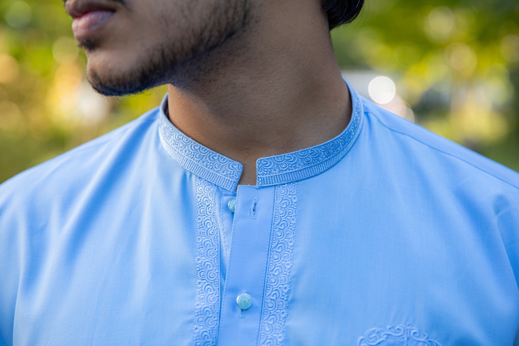 Sky Blue Kinara Shalwar Kameez