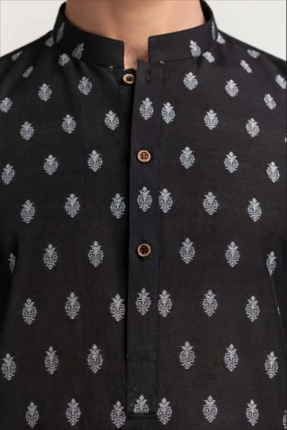 Black Printed Kurta