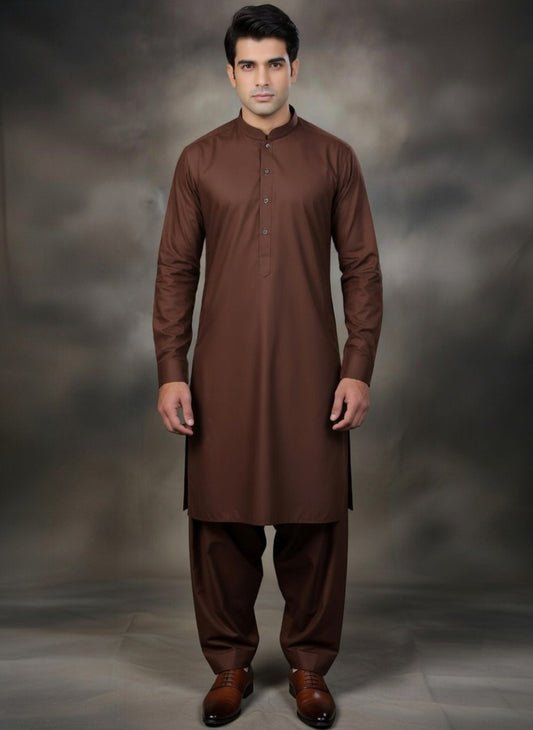 Brown Shalwar Kameez