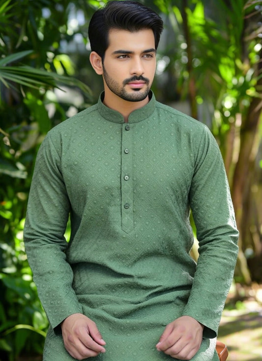 Sage Green Chicken Kari Suit