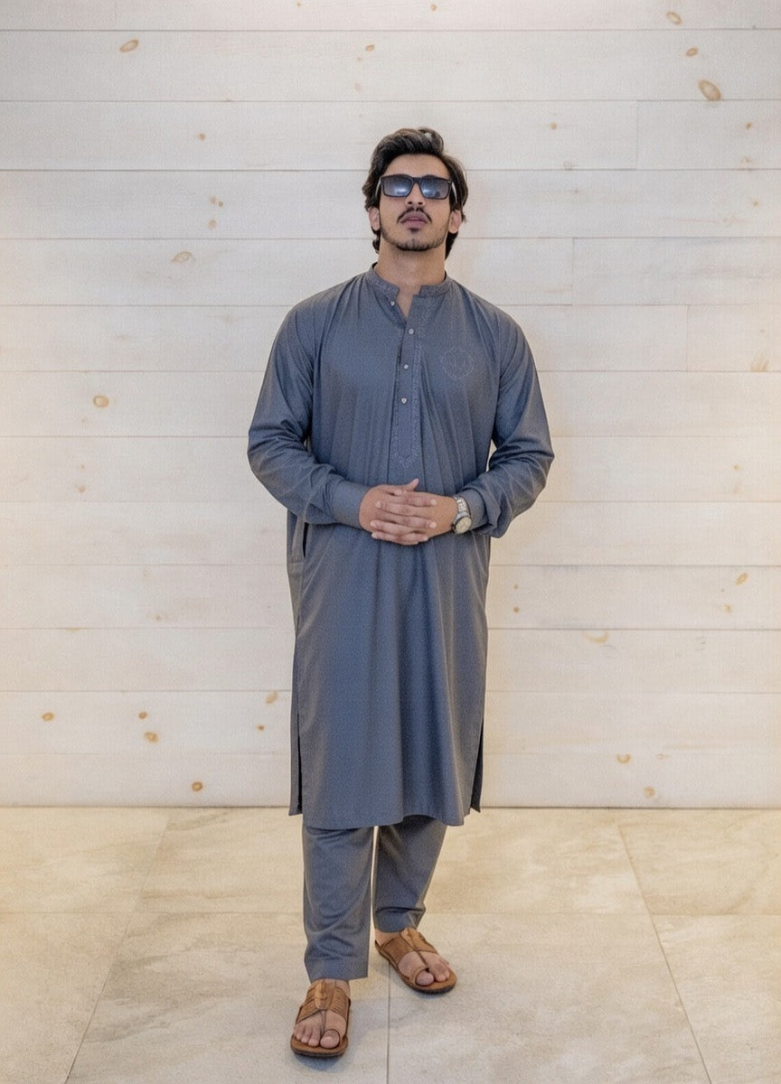 Grey Kinara Shalwar Kameez