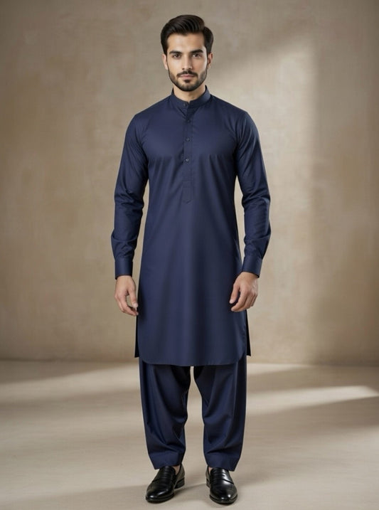 Navy Blue Shalwar Kameez