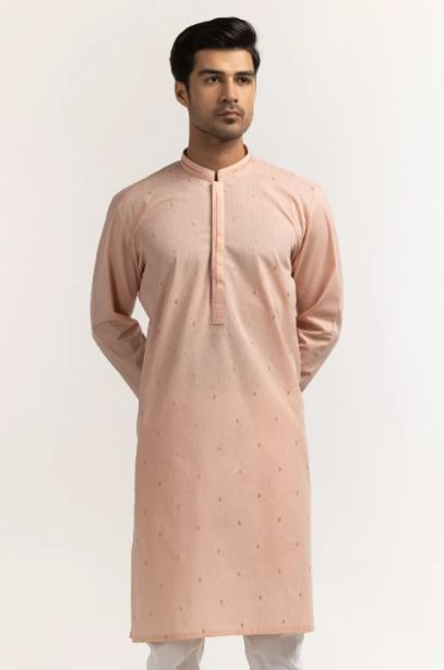 Peach Printed Kurta - Gul Ahmed