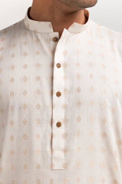 White Printed Kurta - Gul Ahmed
