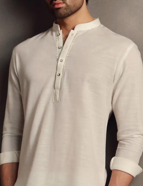 Short White Kurta - Junaid Jamshed