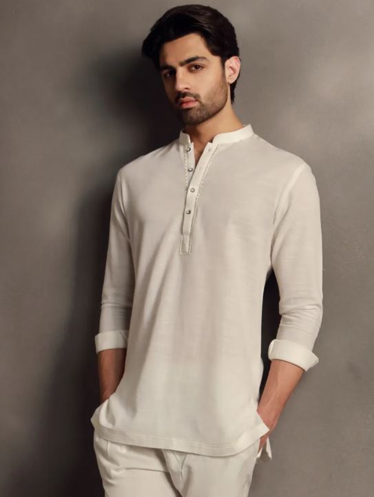 Short White Kurta - Junaid Jamshed