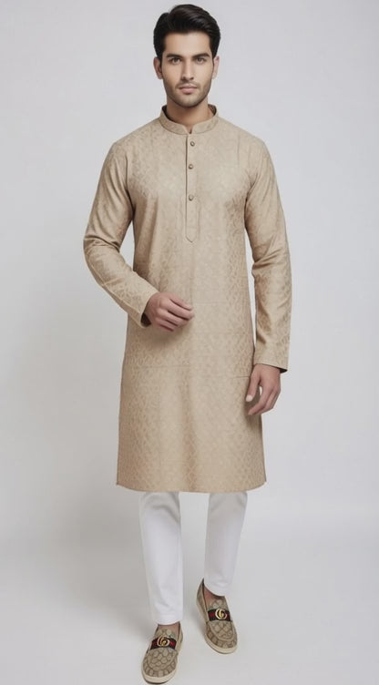 Beige Gold Chicken Kari Suit