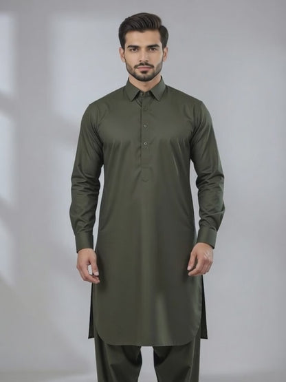 Green Collar Shalwar Kameez