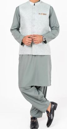 Sky Green Waist Coat